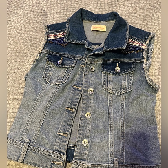 stradivarius Jackets & Blazers - Stradivarius Denim Vest with beads